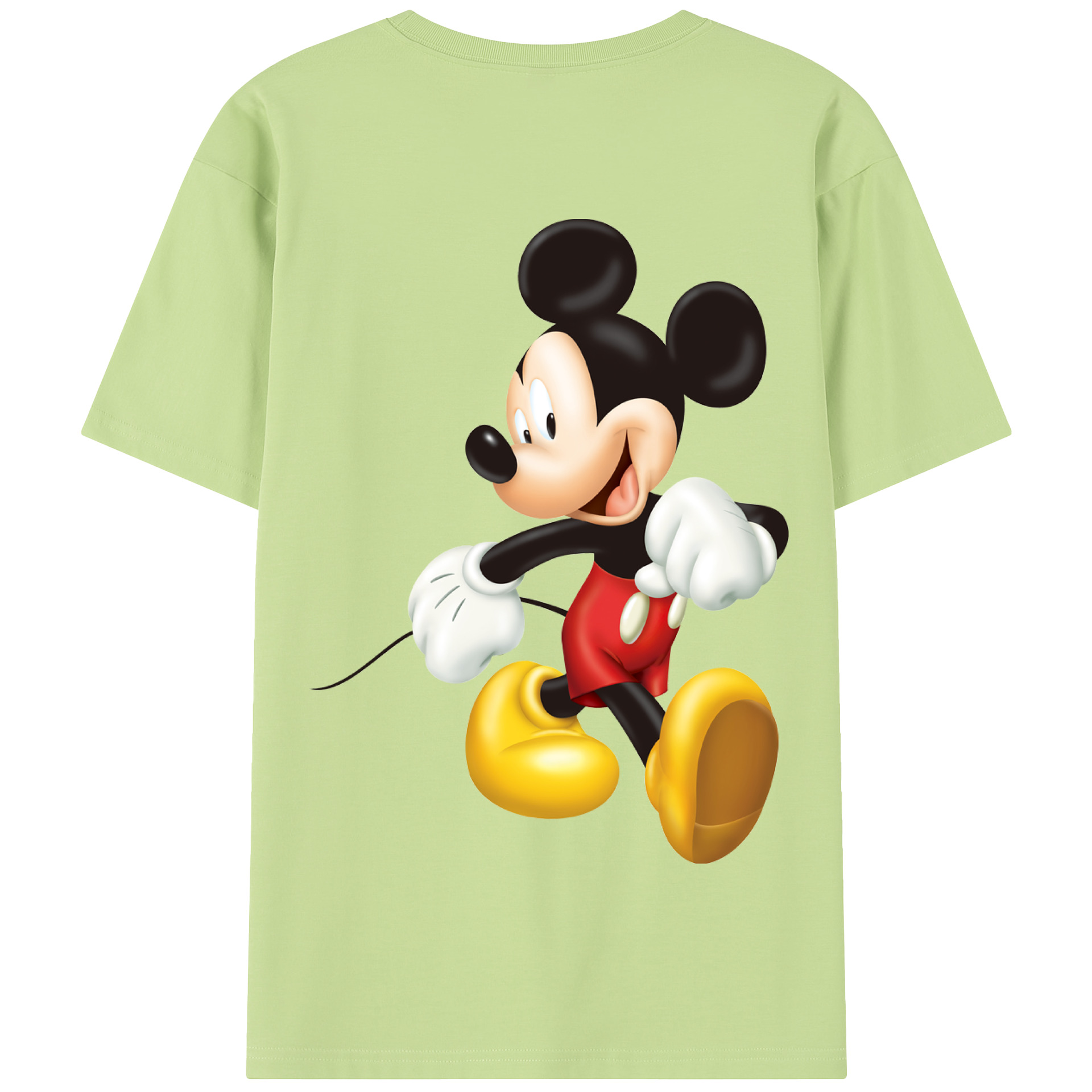 （画像用） ミッキーマウス Mickey Mouse 綿100％半袖Tシャツ（背面プリント）